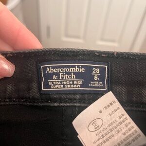 Abercrombie & Fitch Ultra High Rise Jeans in Black